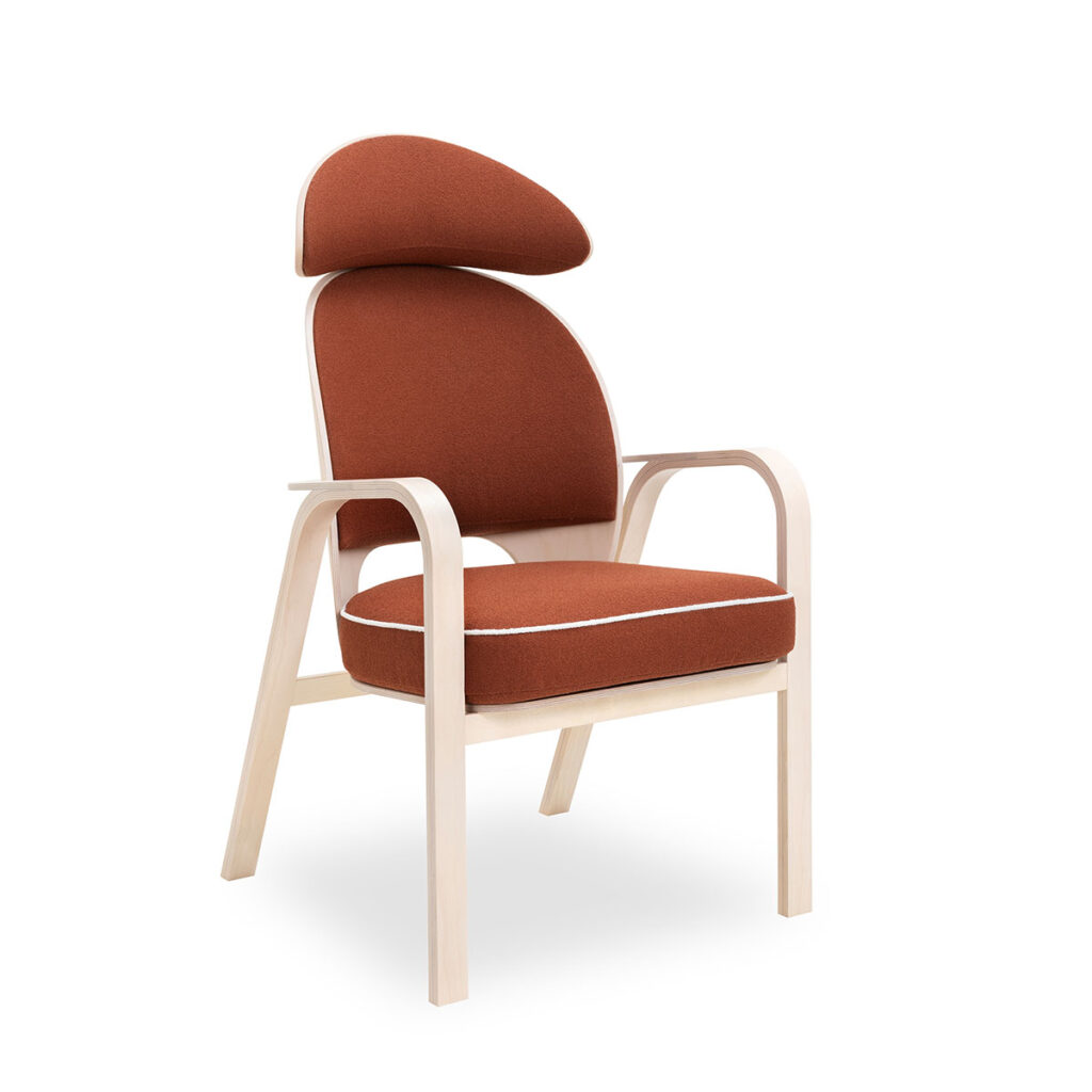 Hellin-nojatuoli, koivu K1, Venice 91 ruoste